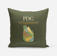 Thumbnail for Minangkabau International Airport (PDG) design on green army pillow