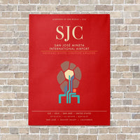 Thumbnail for San Jose Mineta International Airport SJC - Canvas Framed - Red