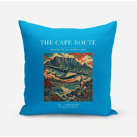 Thumbnail for VINTAGE G4070 - The Cape Route - Designed Pillows design on turquoise
