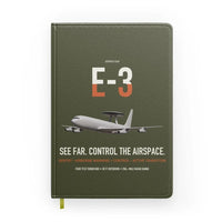 Thumbnail for E-3 Sentry AWACS design on green army notebook
