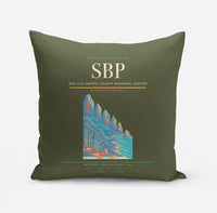 Thumbnail for San Luis Obispo County Regional Airport (SBP) design on green army pillow