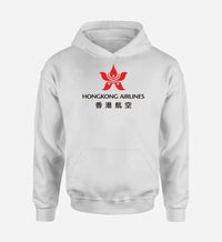 Thumbnail for Hong Kong Airlines logo printed on white hoodie