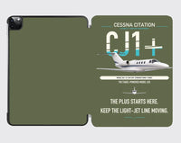 Thumbnail for Cessna Citation CJ1+ design on green army ipad tablet case