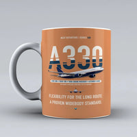 Thumbnail for A330-200 Mug design on orange airbus