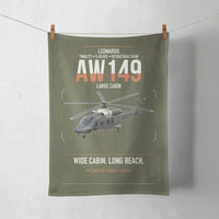 Thumbnail for Leonardo AW149 design on green army towel