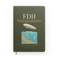 Thumbnail for Bodensee-Airport Friedrichshafen (FDH) design on green army notebook