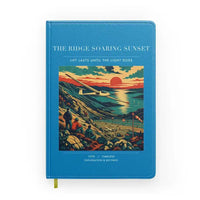 Thumbnail for VINTAGE G4475 - The Ridge Soaring Sunset - Designed Notebooks design on turquoise