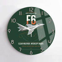 Thumbnail for Hawker Hunter F6 design on dark green no frame wall clock