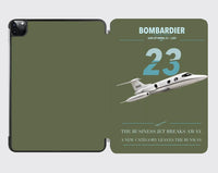Thumbnail for Bombardier Learjet 23 design on green army ipad tablet case