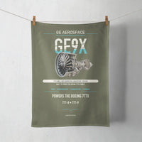 Thumbnail for GE9X design on green army towel