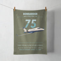 Thumbnail for Bombardier Learjet 75 Liberty design on green army towel