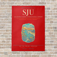 Thumbnail for Luis Munoz Marin International Airport San Juan SJU - Canvas Framed - Red