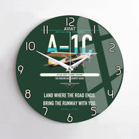 Thumbnail for Aviat Husky A-1C-180 design on dark green no frame wall clock