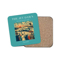 Thumbnail for The Jet Dawn - Designed Coasters design on turquoise 1-piece