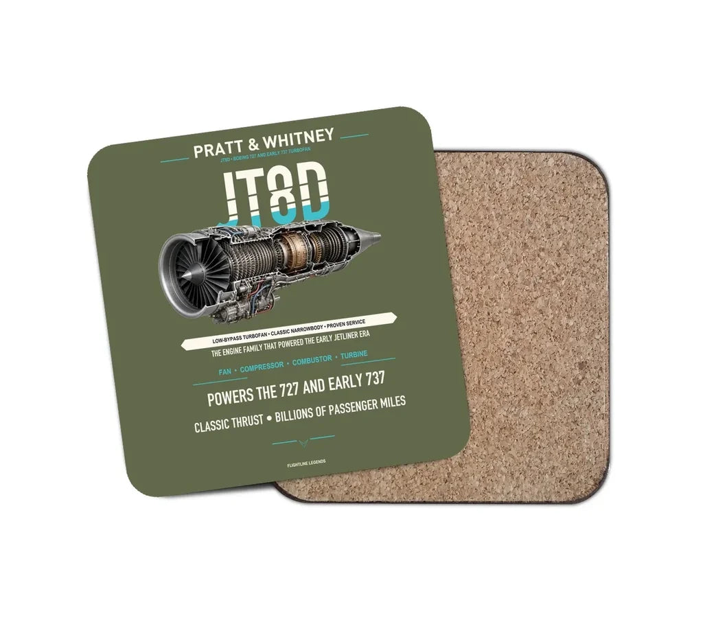JT8D design on green army 1 piece coaster