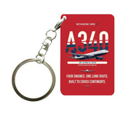 Thumbnail for Airbus A340-200 Key Chain design on red key chain