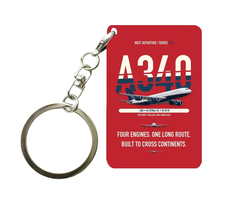 Airbus A340-200 Key Chain design on red key chain