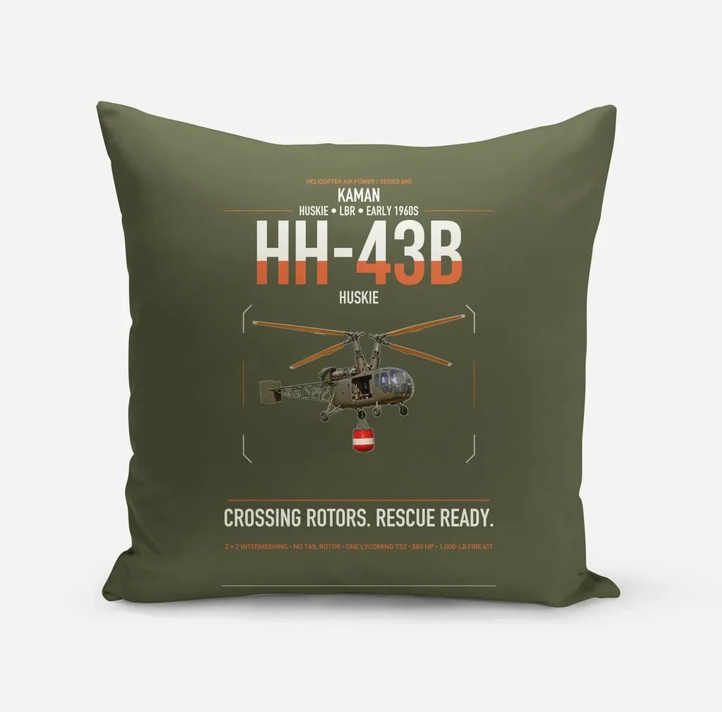 Kaman HH-43B Huskie design on green army pillow