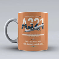 Thumbnail for A321neo Mug design on orange airbus