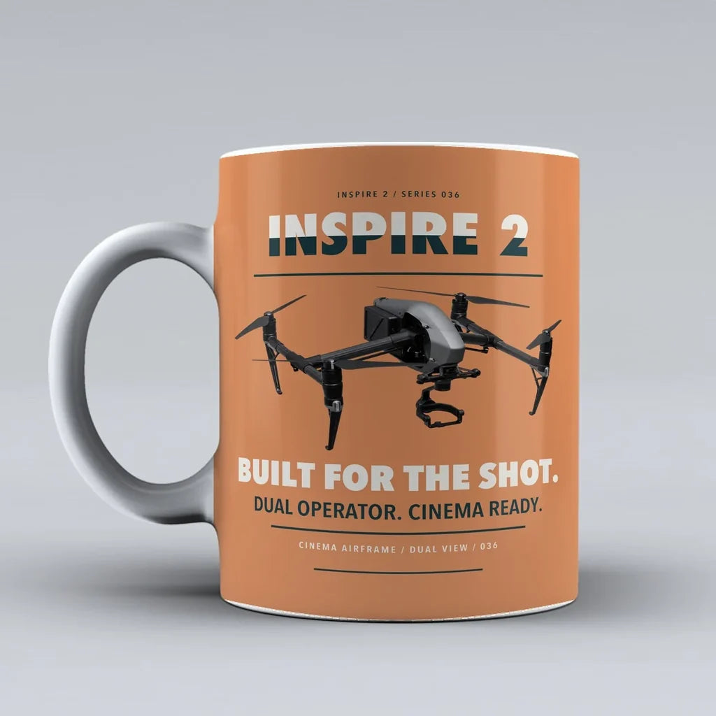 Inspire 2 Mug design on orange dji