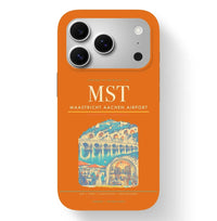 Thumbnail for Maastricht Airport (MST) design on orange iPhone 17 Pro MagSafe case