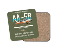 Thumbnail for Grumman American AA-5B Tiger design on green army 1 piece coaster