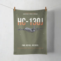 Thumbnail for HC-130J COMBAT KING II design on green army towel