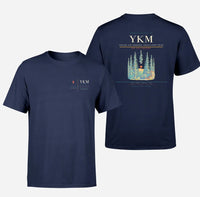 Thumbnail for Yakima Air Terminal (McAllister Field) (YKM) design printed on navy blue double-side t-shirt