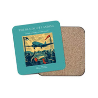 Thumbnail for The Blackout Landing - Designed Coasters design on turquoise 1-piece