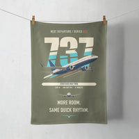 Thumbnail for Boeing 737 MAX 9 design on green army towel