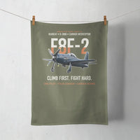 Thumbnail for F8F-2 Bearcat Climb First Fight Hard design on green army towel