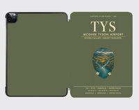 Thumbnail for McGhee Tyson Airport Knoxville (TYS) design on green army ipad tablet case