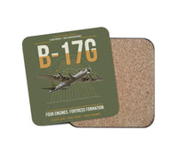 Thumbnail for B-17G Flying Fortress design on green army 1 piece coaster