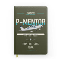 Thumbnail for Tecnam P-Mentor design on green army notebook