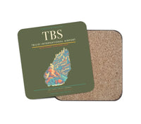 Thumbnail for Tbilisi International Airport (TBS) design on green army 1 piece coaster