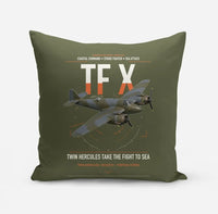Thumbnail for Bristol Beaufighter TF X design on green army pillow