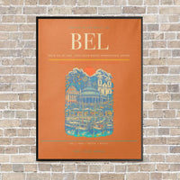 Thumbnail for Belem Val de Cans - Julio Cezar Ribeiro International Airport BEL - Canvas Framed - Orange