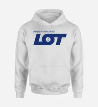 Thumbnail for LOT Polish Airlines logo printed on white hoodie