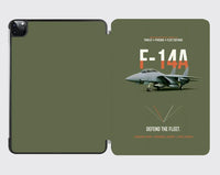 Thumbnail for F-14A Tomcat Defend The Fleet design on green army ipad tablet case