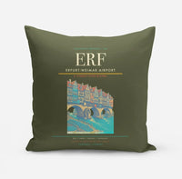 Thumbnail for Erfurt-Weimar Airport (ERF) design on green army pillow