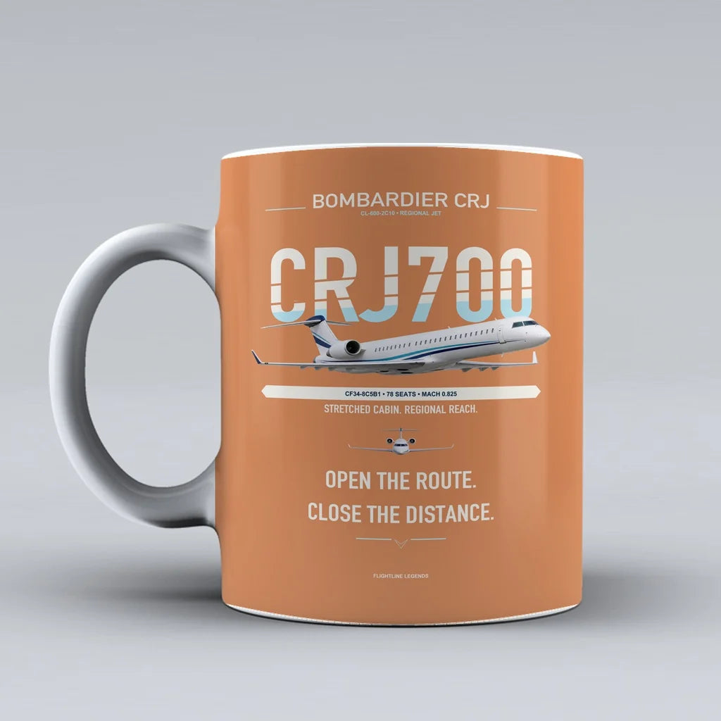 Mug design on orange crj700