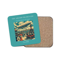 Thumbnail for The Airship Promenade - Designed Coasters design on turquoise 1-piece