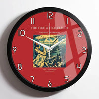 Thumbnail for VINTAGE G4194 - The Fire Watch Flight - Designed Wall Clocks design on red framed