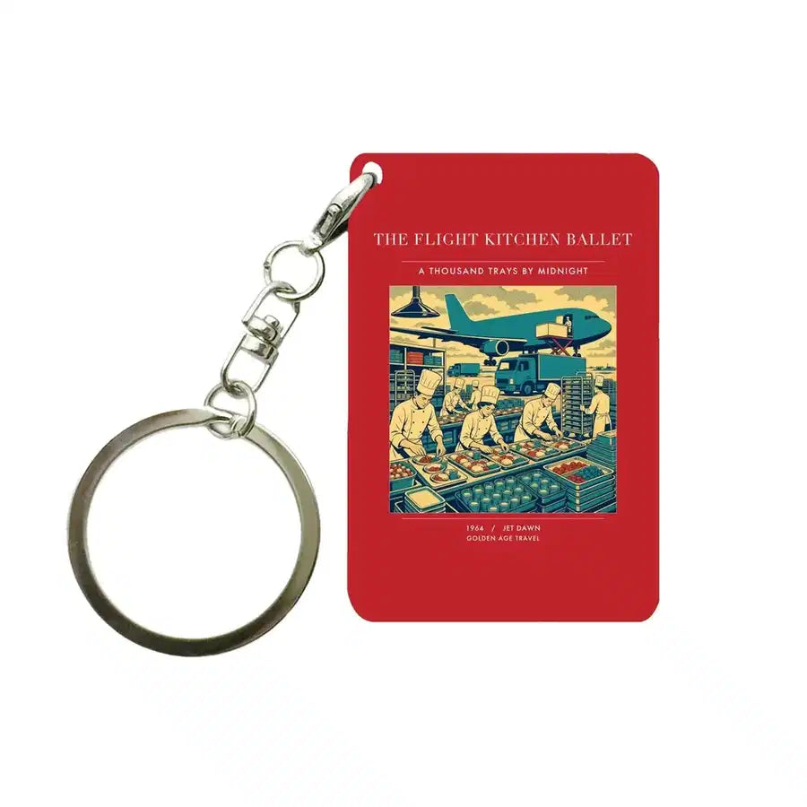VINTAGE G4374 - The Flight Kitchen Ballet - Designed Key Chain design on red