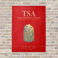 Thumbnail for Taipei Songshan Airport TSA - Canvas Framed - Red