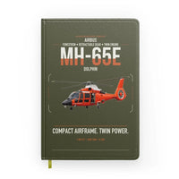 Thumbnail for Airbus MH-65E Dolphin design on green army notebook