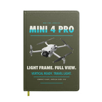 Thumbnail for DJI Mini 4 Pro design on green army notebook