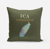 Thumbnail for Glacier Park International Airport (FCA) design on green army pillow