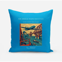 Thumbnail for VINTAGE G4482 - The Bridge Inspection Pass - Designed Pillows design on turquoise
