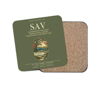 Thumbnail for Savannah-Hilton Head International Airport (SAV) design on green army 1 piece coaster
